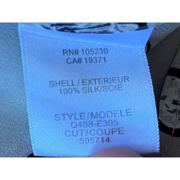 EQUIPMENT Femme Gray Silk Motorcycle Short Sleeve Shirt Top  Women's Size Small - Picture 5 of 9